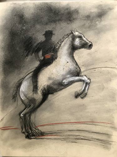 Print of Expressionism Horse Drawings by Jea Devoe