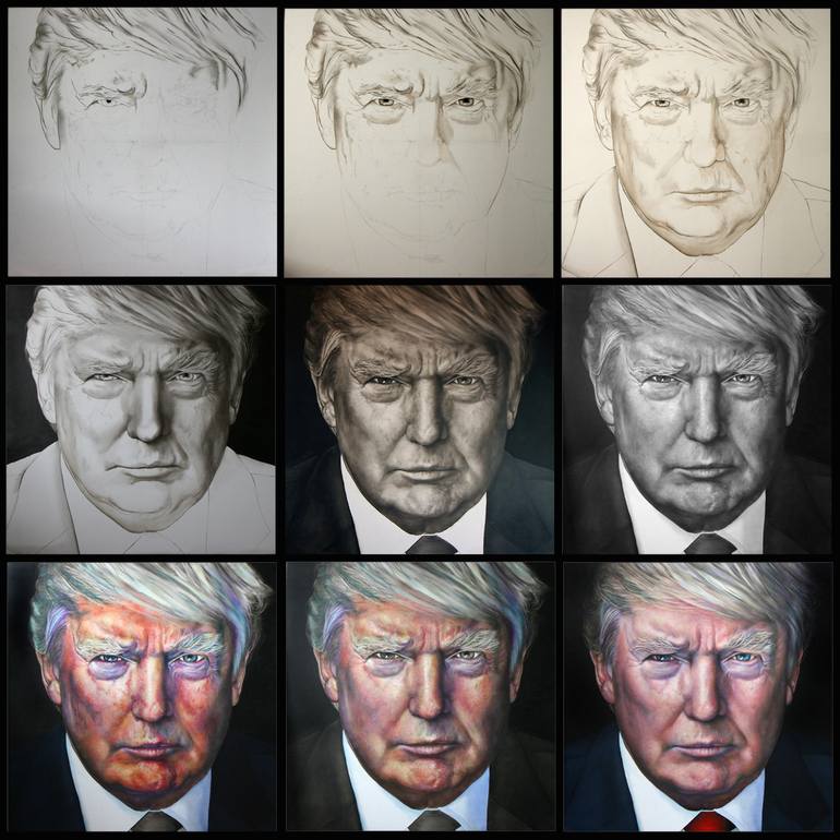 Original Portraiture People Painting by Saskia Vugts
