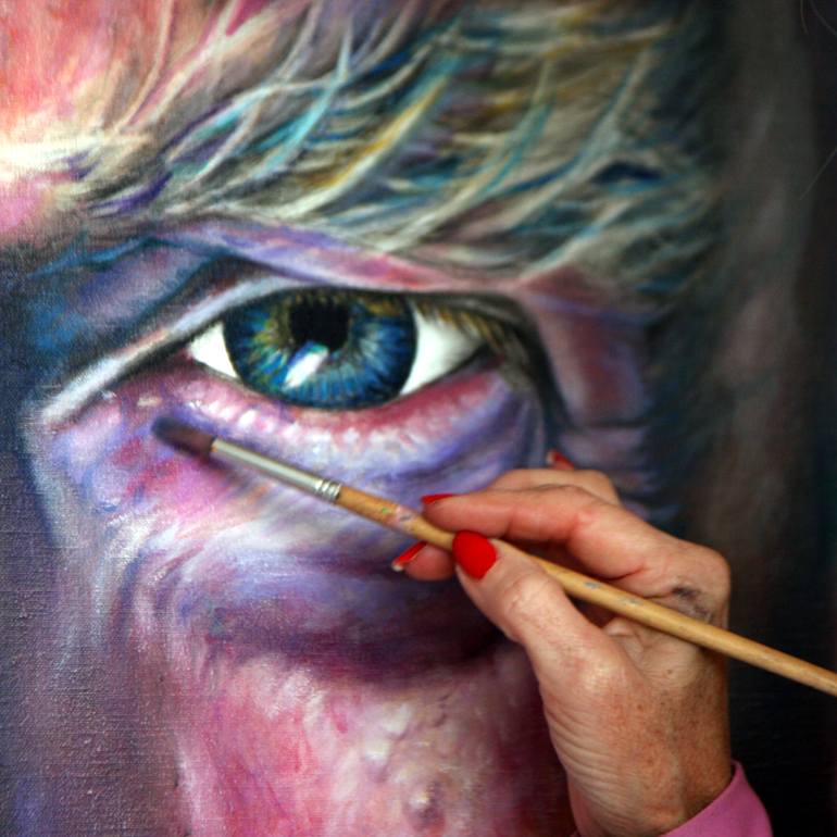 Original Portraiture People Painting by Saskia Vugts