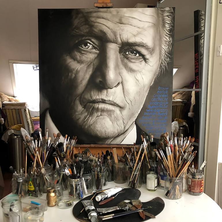 Original Portraiture People Painting by Saskia Vugts