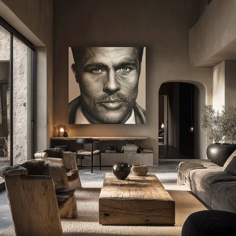 Original Black & White Pop Culture/Celebrity Painting by Saskia Vugts
