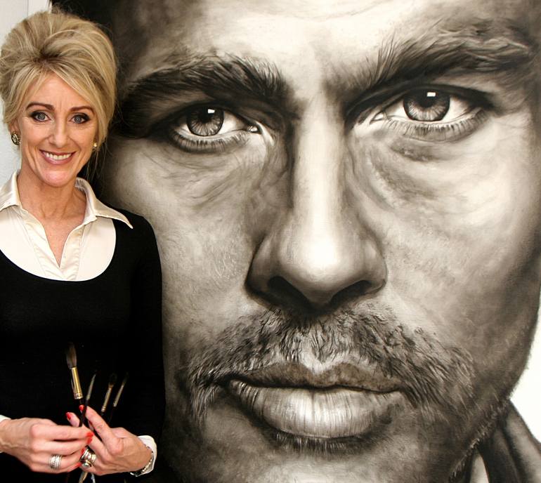 Original Black & White Pop Culture/Celebrity Painting by Saskia Vugts