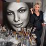 Studio Time Saskia Vugts Artwork face Eva Mendes