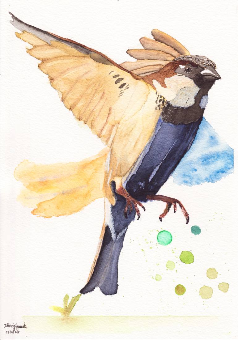 Original Expressionism Animal Painting by Dhiraj Gaurh
