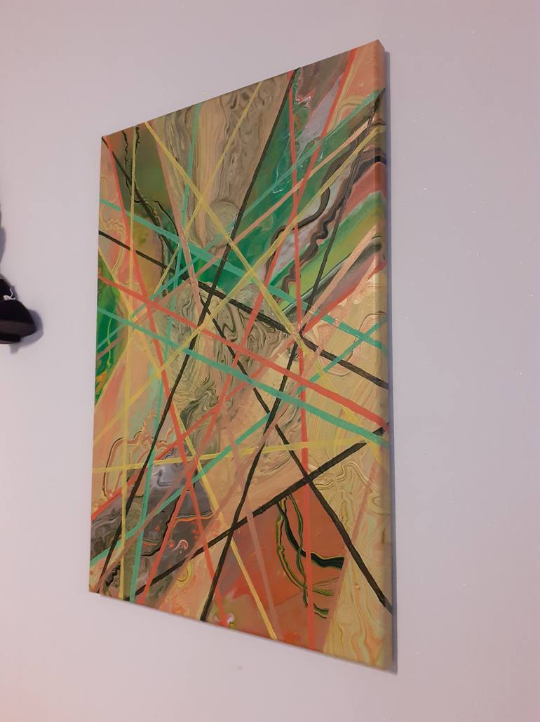 Original Art Deco Abstract Painting by Mir Ele