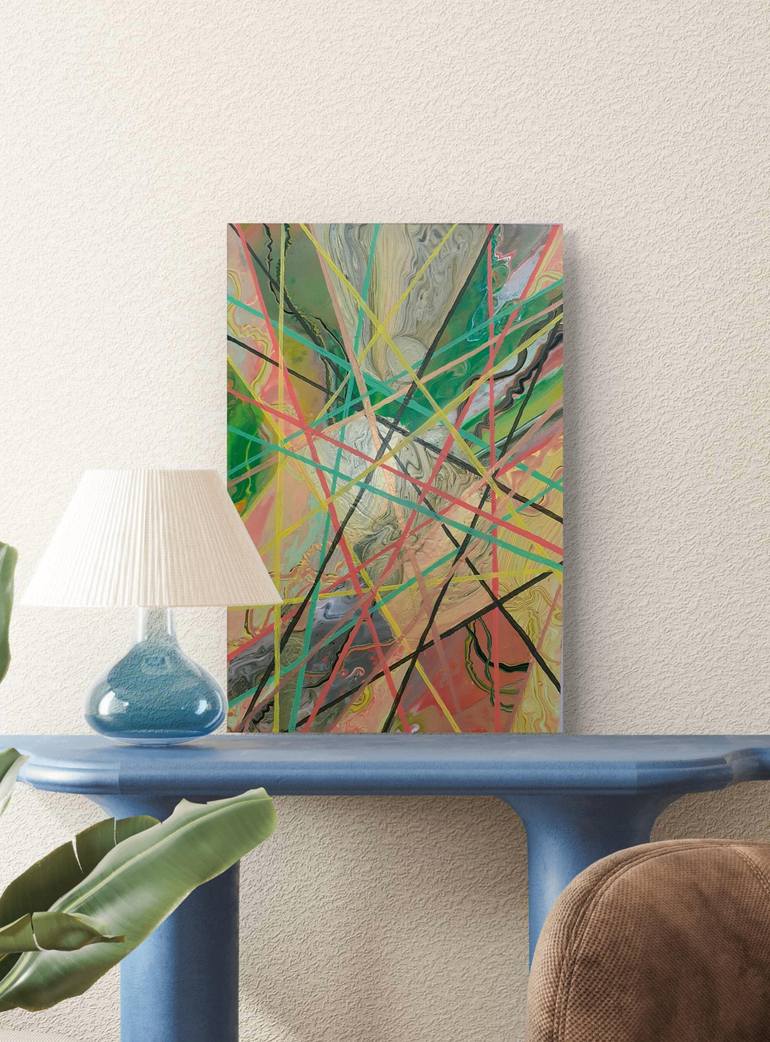 Original Art Deco Abstract Painting by Mir Ele