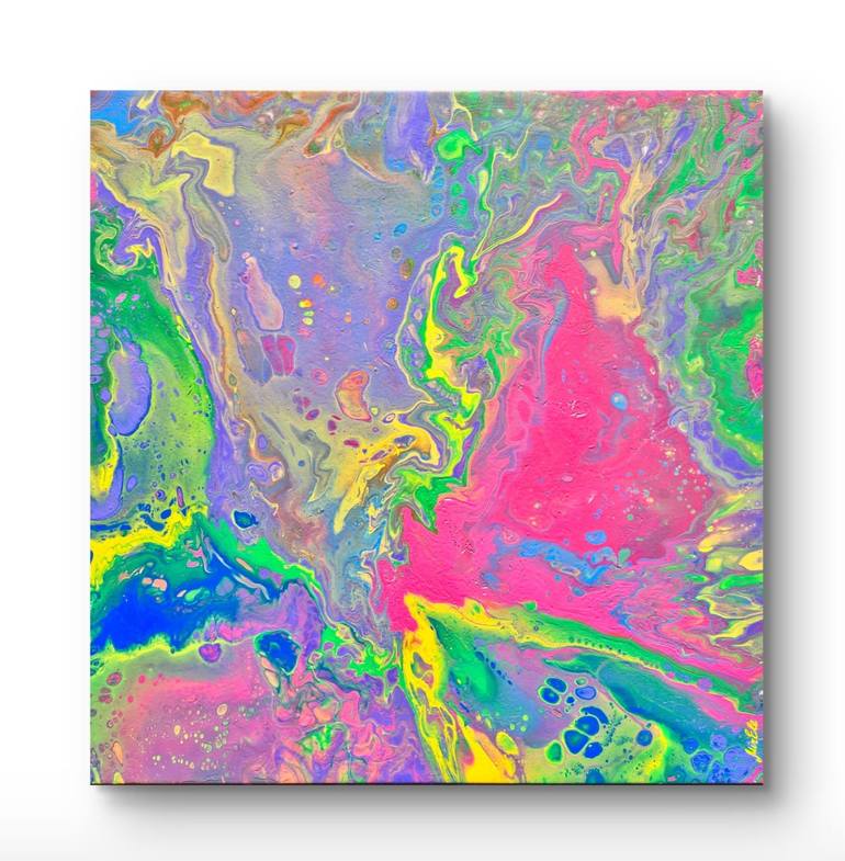 Painting Abstract Fluid Art Frequency of Value Painting by Mir Ele ...