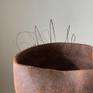 stoneware ceramic vase with wire