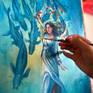 Final Touches of "Transformation" Painting