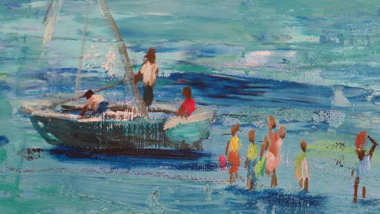 Original Contemporary Seascape Painting by Laurence Blanchard