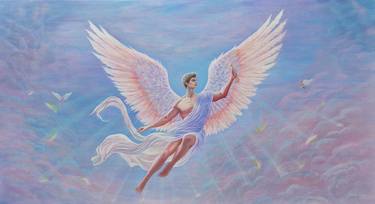 Original Art Deco Men Paintings by Victoria Shul