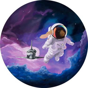 Original Street Art Outer Space Paintings by Magz Yang