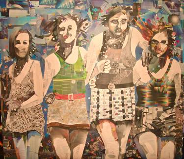 Original Expressionism People Collage by Sandra Olivier