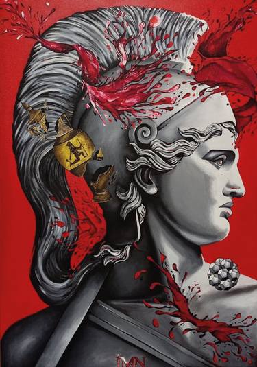 Original Art Deco Classical Mythology Paintings by Iman Khakbaz