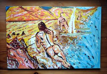 Original Expressionism Beach Mixed Media by Ignacio Anitz