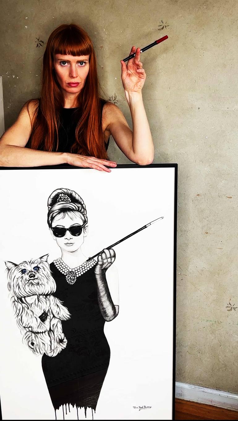 Original Pop Art Pop Culture/Celebrity Painting by The Red Bunny