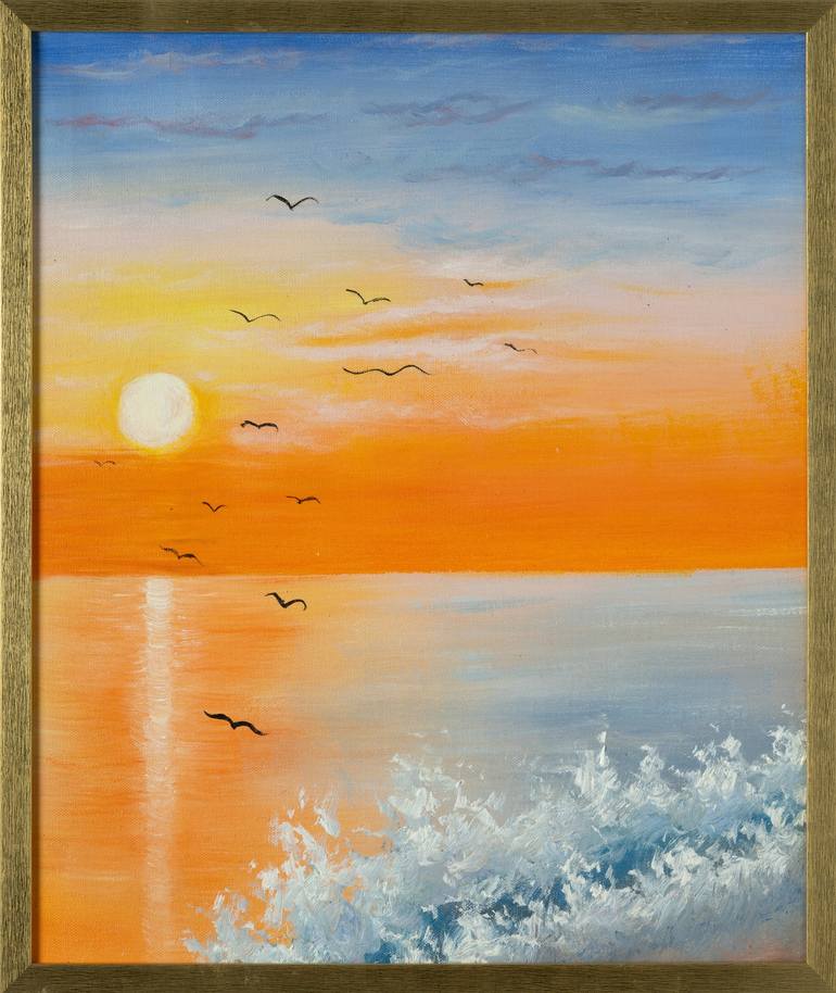 Original Contemporary Seascape Painting by Muga Muga