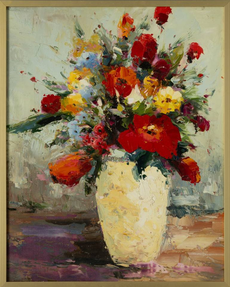 Original Contemporary Floral Painting by Muga Muga