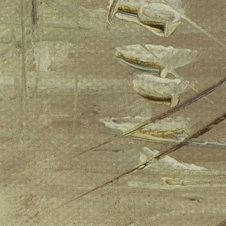 several small fishing boats Painting by muga muga | Saatchi Art