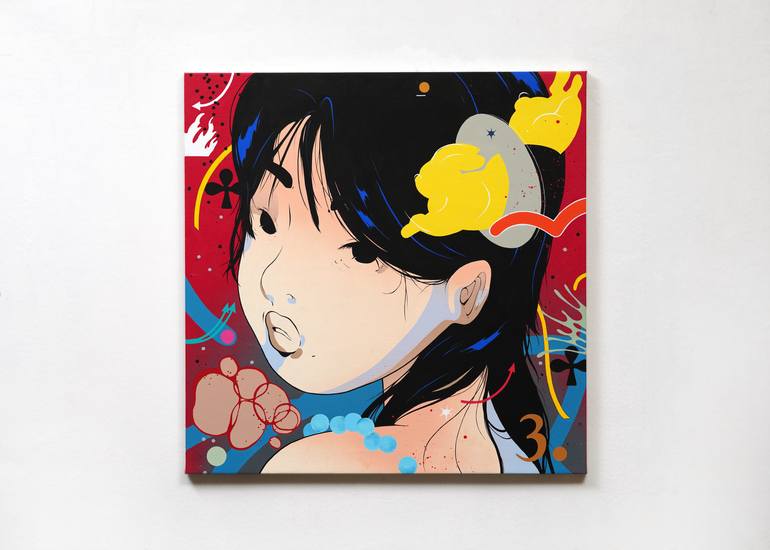 Original Pop Art Abstract Painting by Soyoung Seo