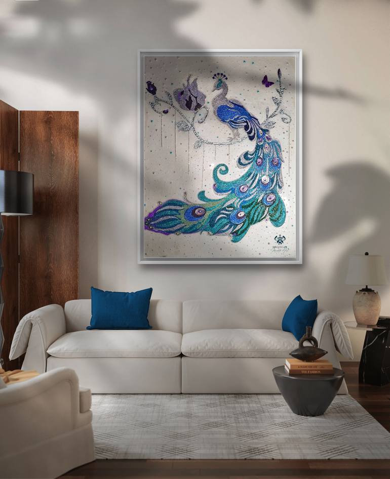 Original Art Deco Animal Painting by Valeria Volynkina