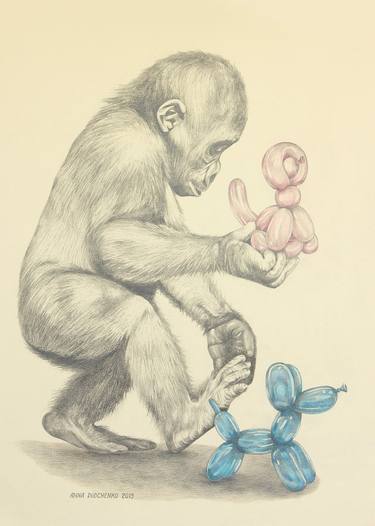 Original Contemporary Animal Printmaking by Anna Dudchenko