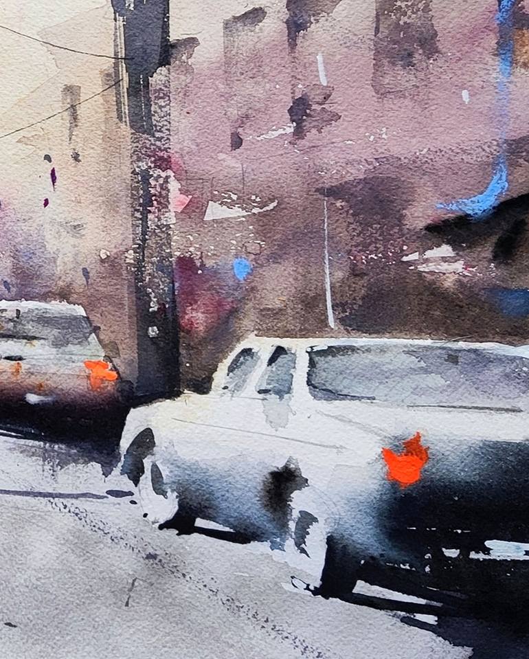 Original Figurative Cities Painting by Daniel Caballero