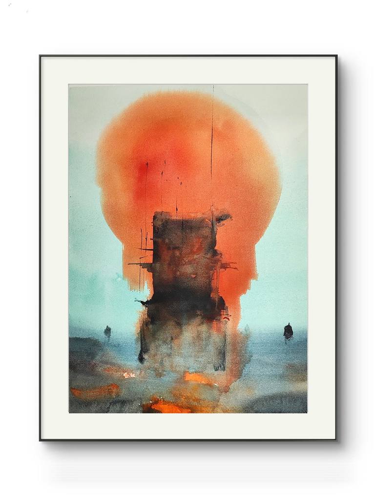 Original Conceptual Abstract Painting by Daniel Caballero