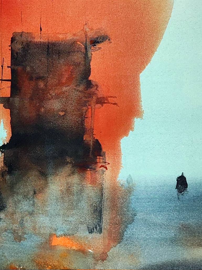 Original Conceptual Abstract Painting by Daniel Caballero
