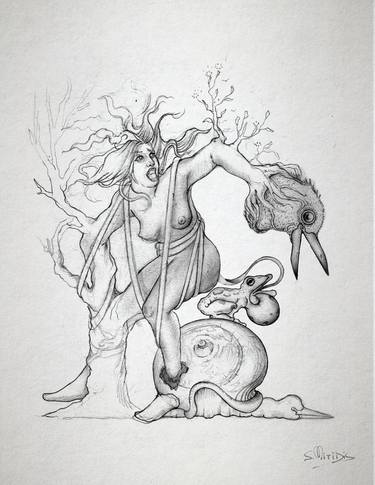 Original Classicism Nature Drawings by Stavros Mitides