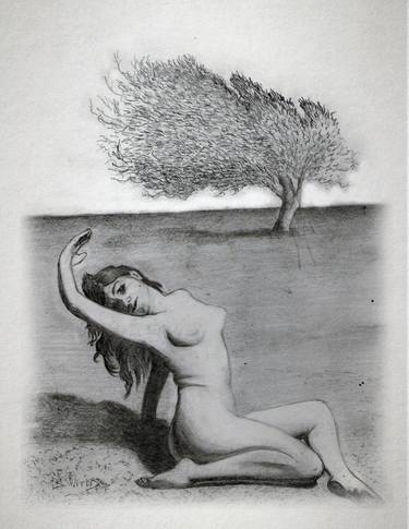 Original Art Nouveau Nude Drawings by Stavros Mitides