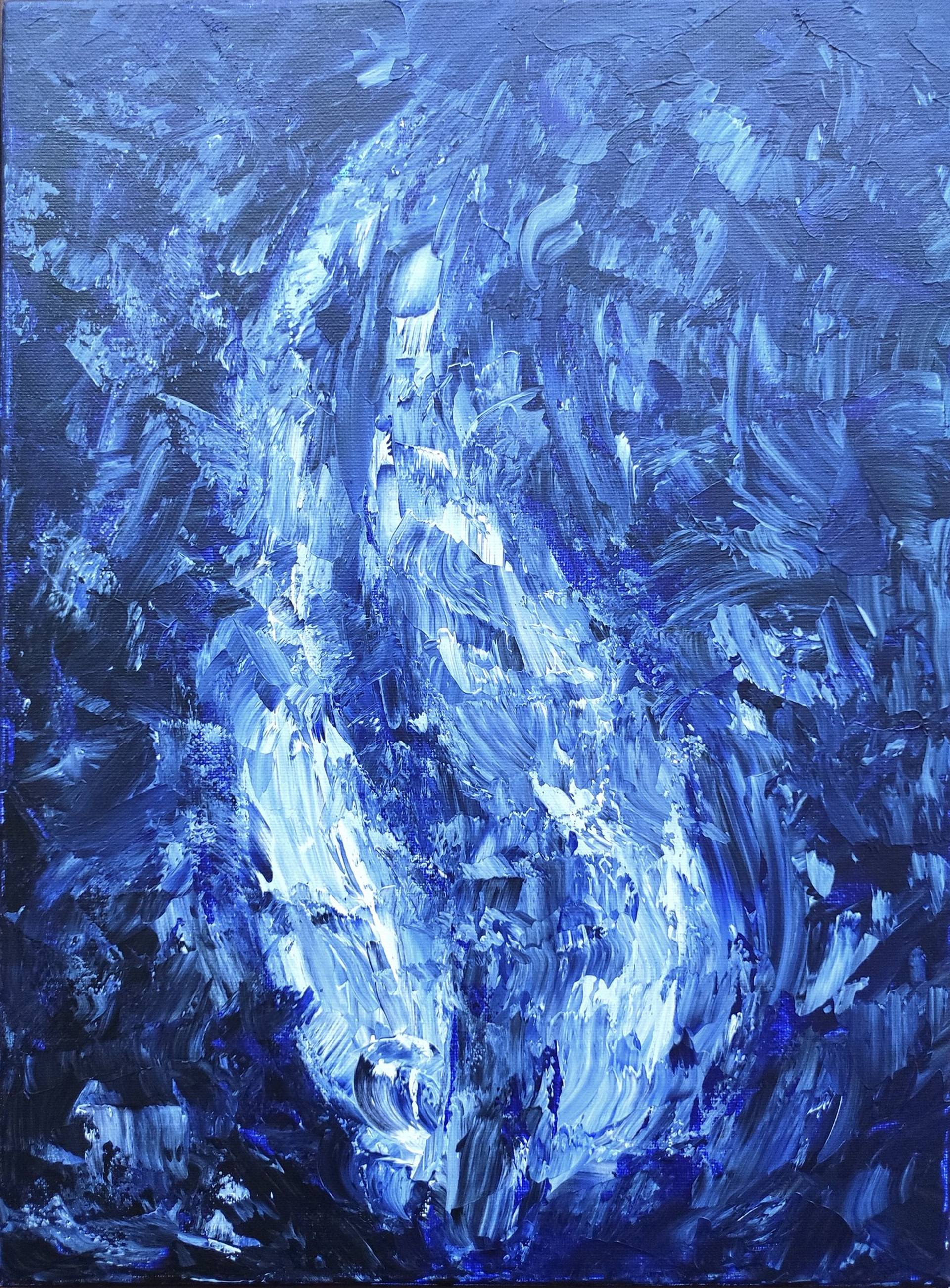 【M6号】good blue(flozen star) painting 油絵 11477723-DXFLLBPC-8.jpg