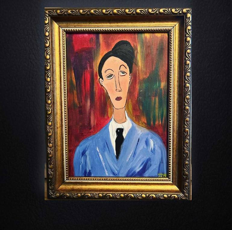 Original Abstract Expressionism Men Painting by Karyna Kurçer