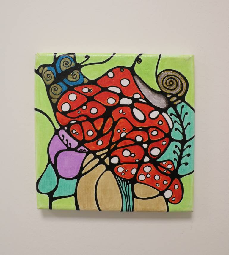 Original Abstract Floral Painting by Svetlana Mägi