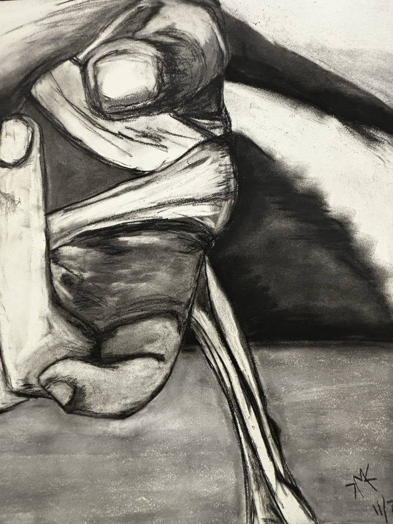 Original Black & White Fashion Drawing by Katie Kros