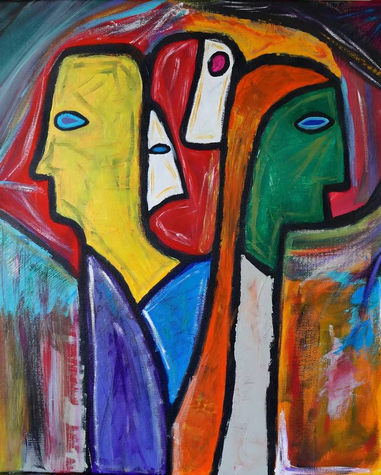 Print of Abstract People Paintings by Daria Nia