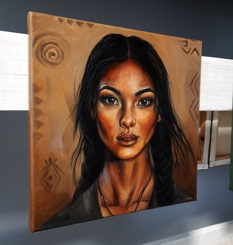 Original Portraiture Women Painting by Katsiaryna Parukava