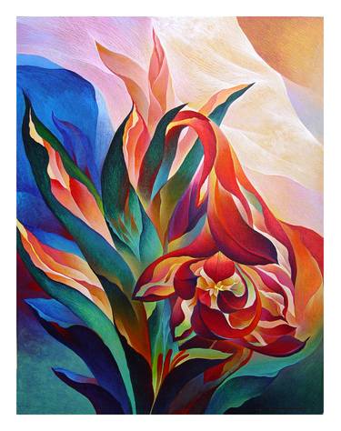 Print of Abstract Nature Paintings by Prakornpatara Janthakhaisorn