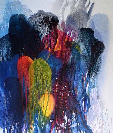 Original Abstract Expressionism Abstract Painting by Prakornpatara Janthakhaisorn
