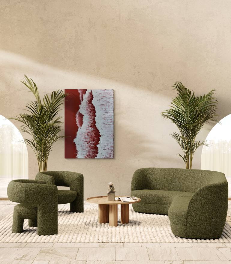 Original Abstract Seascape Painting by Anna Rusak