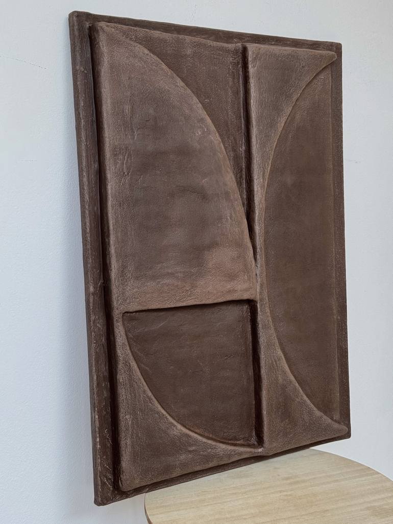 Original Abstract Geometric Mixed Media by Anna Rusak