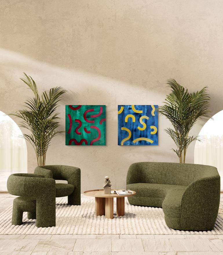 Original Abstract Expressionism Abstract Painting by Anna Rusak