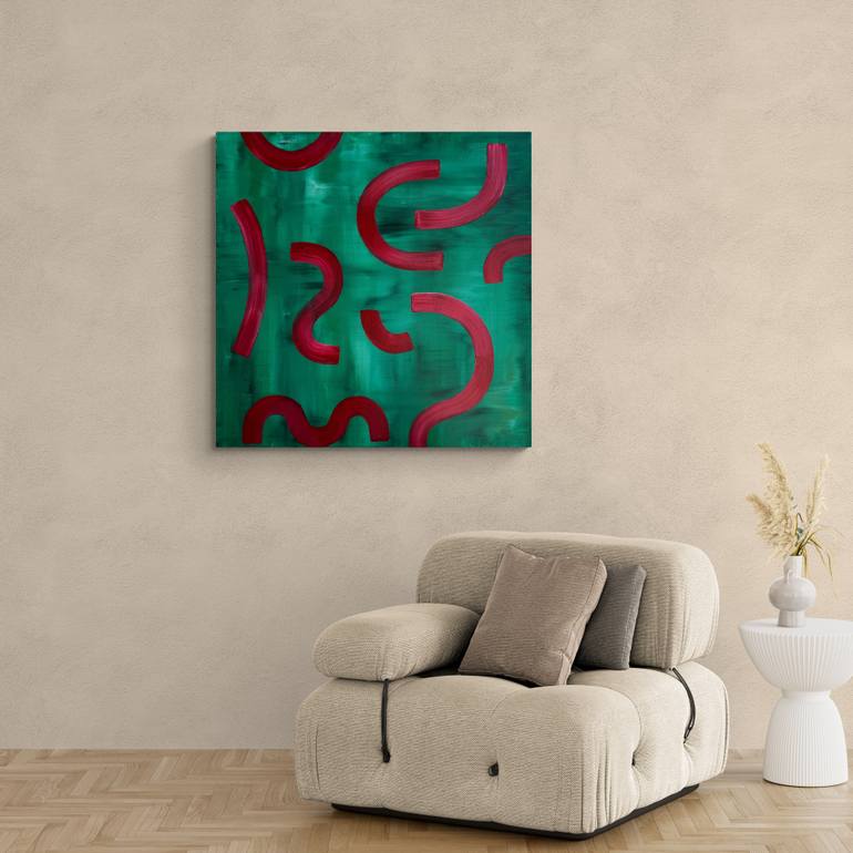 Original Abstract Expressionism Abstract Painting by Anna Rusak