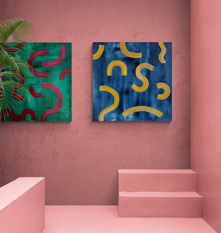 Original Abstract Expressionism Abstract Painting by Anna Rusak