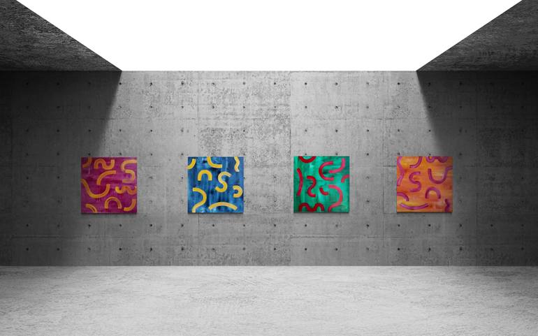 Original Abstract Expressionism Abstract Painting by Anna Rusak