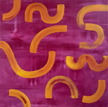 Original Abstract Expressionism Abstract Painting by Anna Rusak