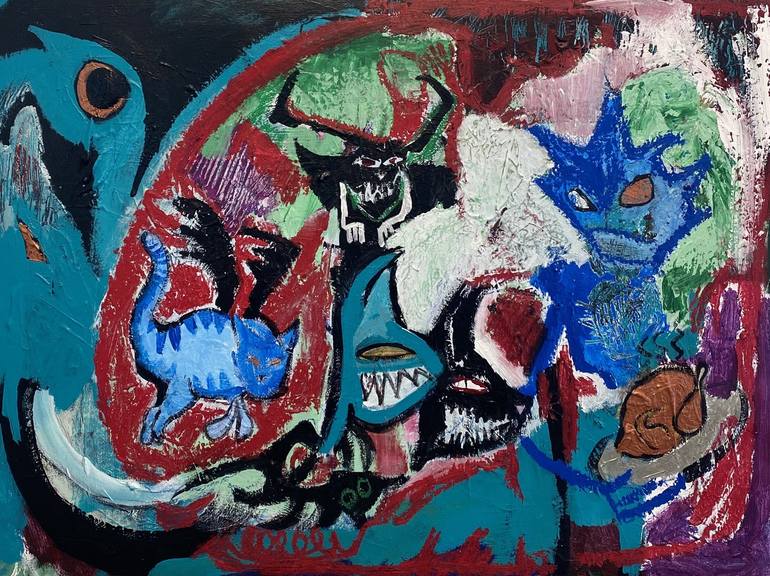 Original Figurative Abstract Paintings by Emre Tolga