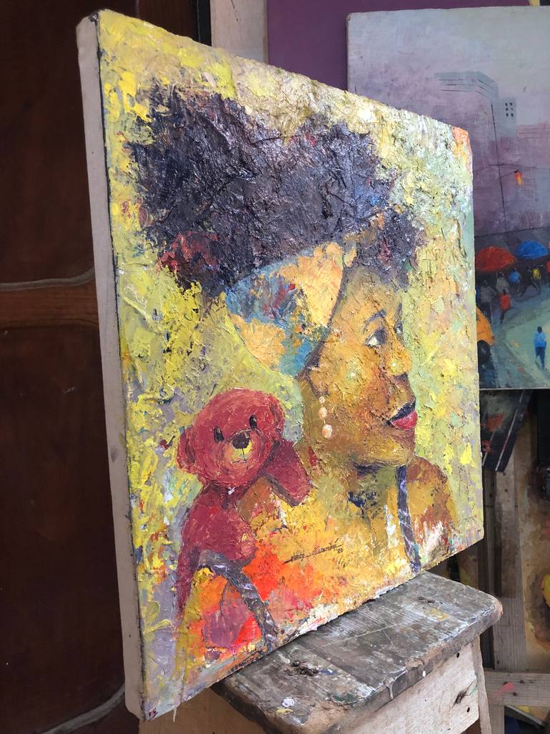 Original Expressionism People Mixed Media by Oluwaseyi Olaide