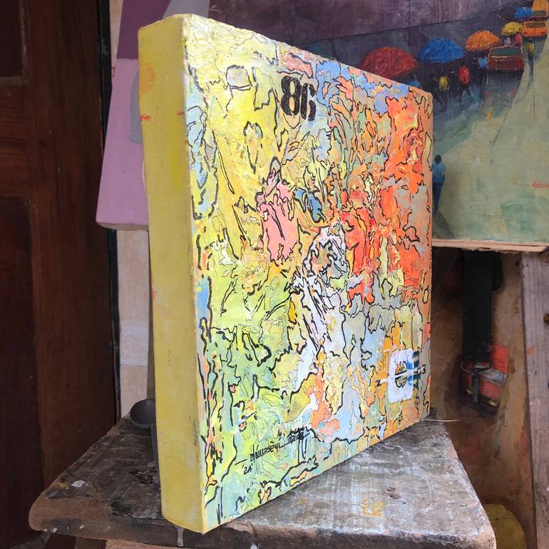 Original Abstract Expressionism Abstract Painting by Oluwaseyi Olaide