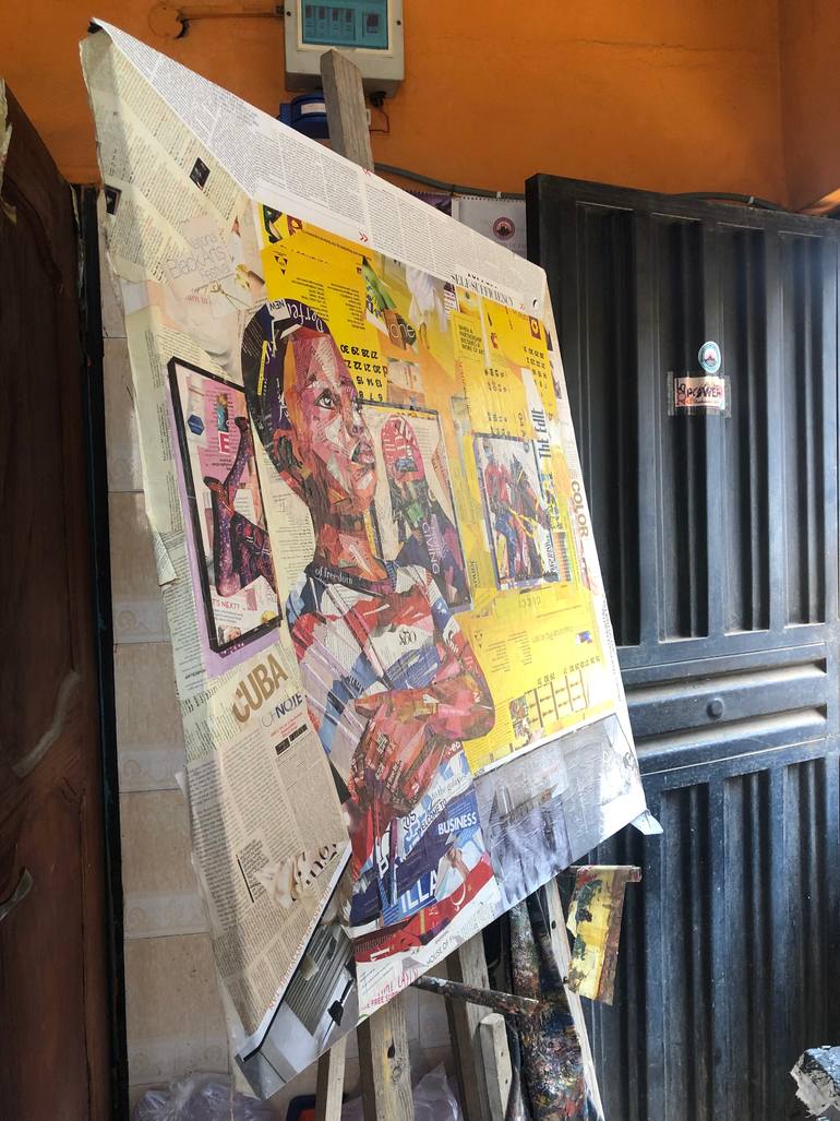 Original Figurative Children Collage by Oluwaseyi Olaide